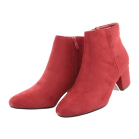 Stivali rossi con tacco basso YQ216P Rosso 5