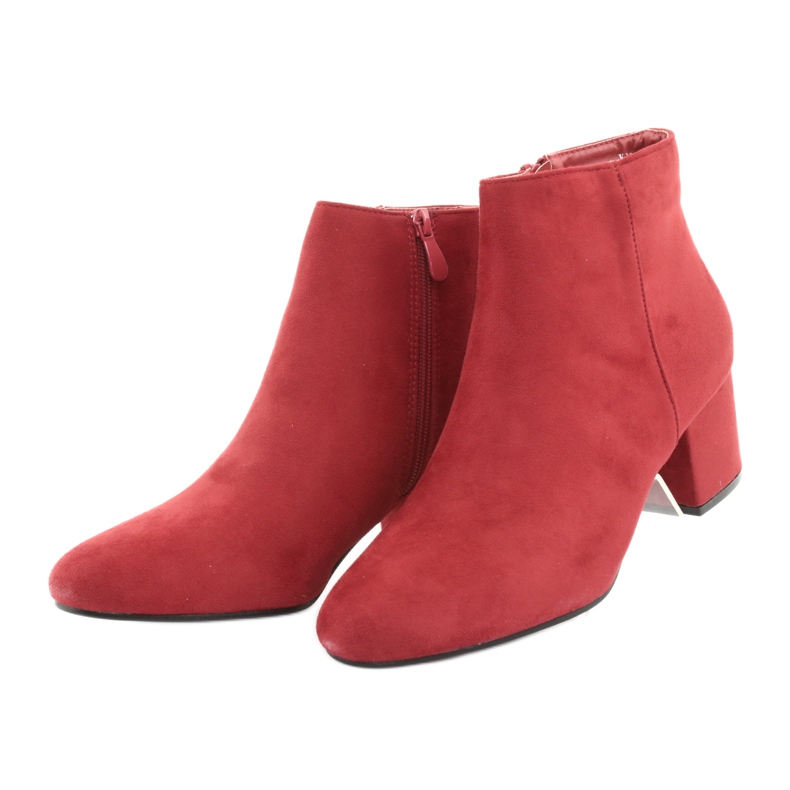 Stivali rossi con tacco basso YQ216P Rosso 5