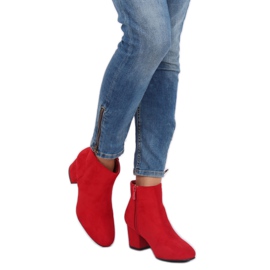 Stivali rossi con tacco basso YQ216P Rosso 2