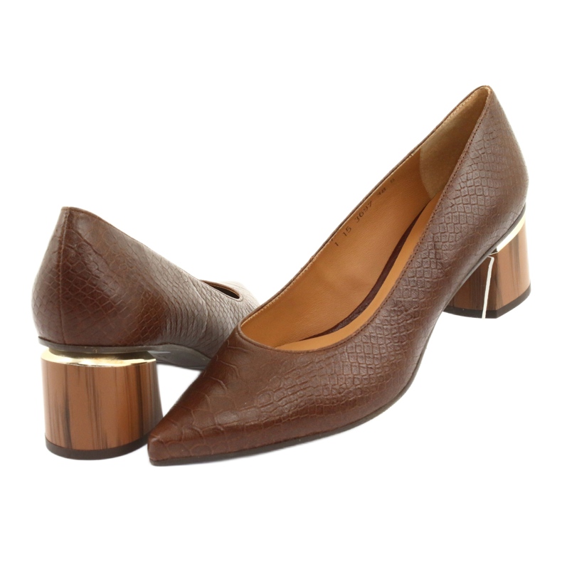 Scarpe décolleté da donna marrone/pitone Anis 3697 4