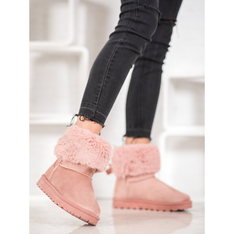 SHELOVET Mukluki con pelliccia rosa 1