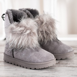 Bella Paris Stivali Da Neve Con Pelliccia grigio 2