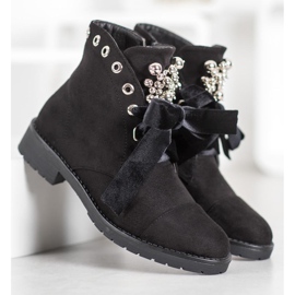 Bella Paris Stivali Con Un Fiocco Decorativo nero 2