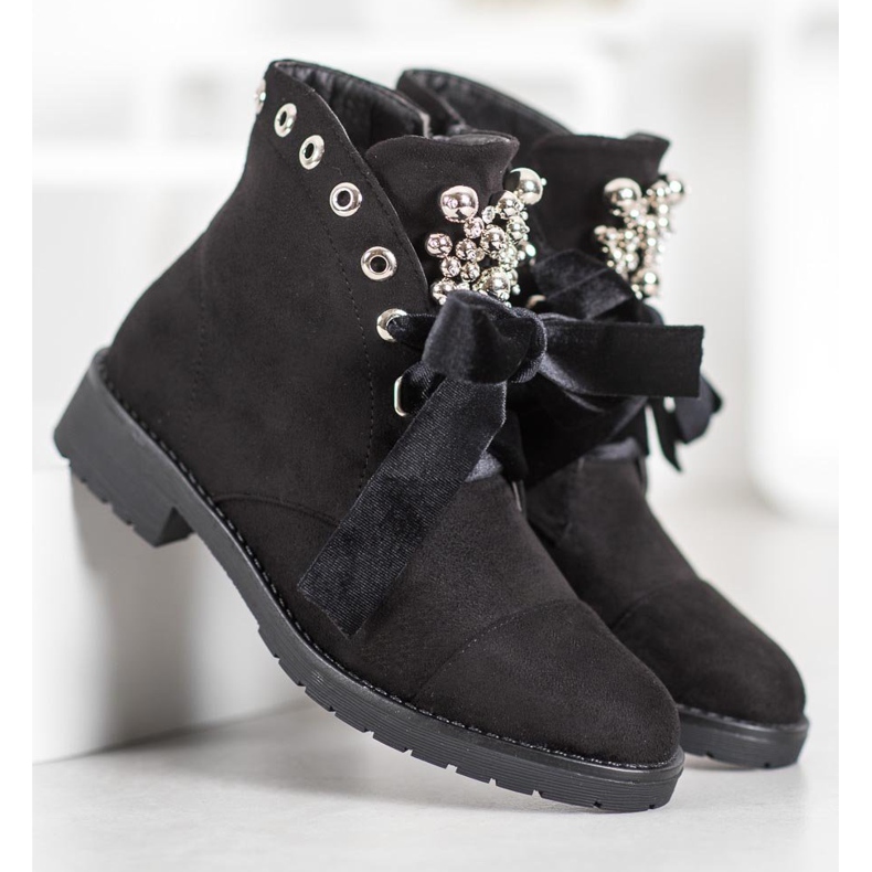 Bella Paris Stivali Con Un Fiocco Decorativo nero 2