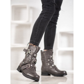 Kayla Caldi lavoratori con strass grigio 1