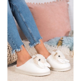 SHELOVET Pantofole Con Fiocco bianco 2
