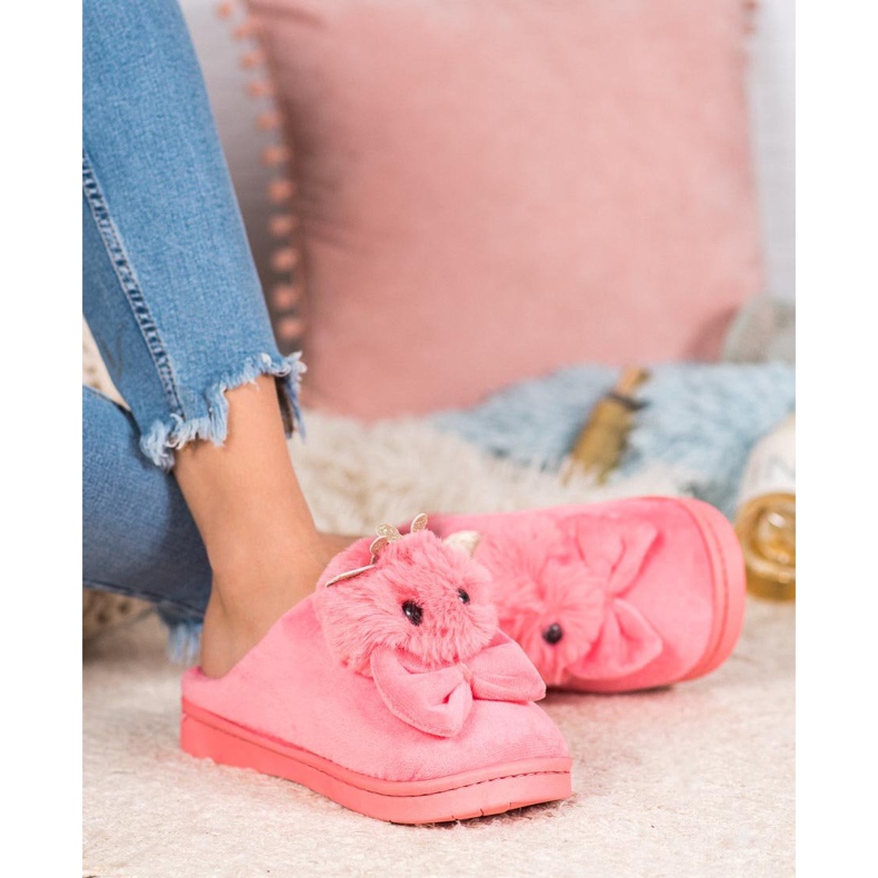 SHELOVET Pantofole Con Fiocco rosa 1
