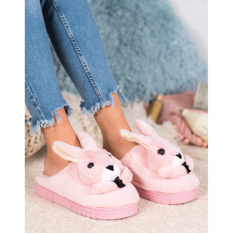 SHELOVET Pantofole conigli rosa 2