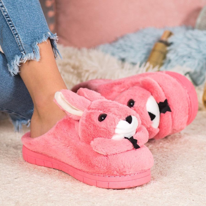 SHELOVET Pantofole conigli rosa 2