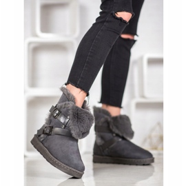 Bona Mukluki Scamosciato Con Righe grigio 2