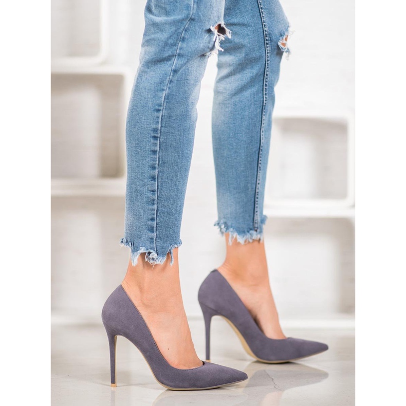Vices Tacchi in pelle scamosciata grigio 1