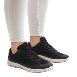 Sneakers sportive nere con rete X-18 nero 2