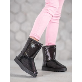SHELOVET Mukluki con paillettes nero 2