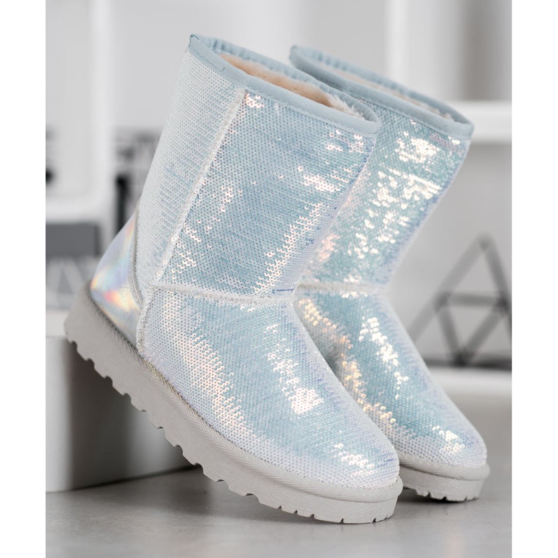 SHELOVET Mukluki con paillettes bianco 2