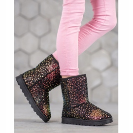 SHELOVET Mukluki caldo con paillettes nero 2