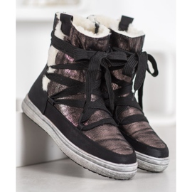 SDS Stivali da neve caldi marrone nero 1