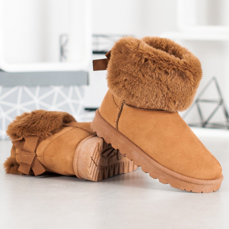 SHELOVET Mukluki con pelliccia marrone 1