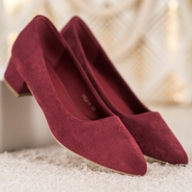 SHELOVET Décolleté con tacco piatto rosso 2