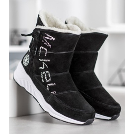 McKey Stivali da neve in pelle nero 1
