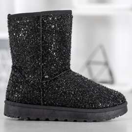 SHELOVET Mukluki caldo con paillettes nero 2