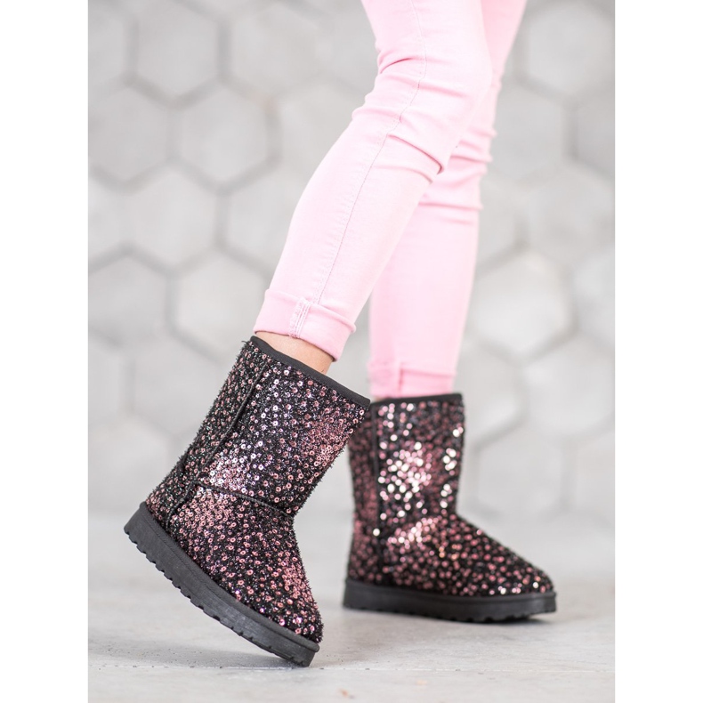 SHELOVET Mukluki caldo con paillettes multicolore 1