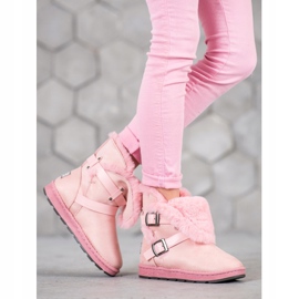 Bona Mukluki Scamosciato Con Righe rosa 1