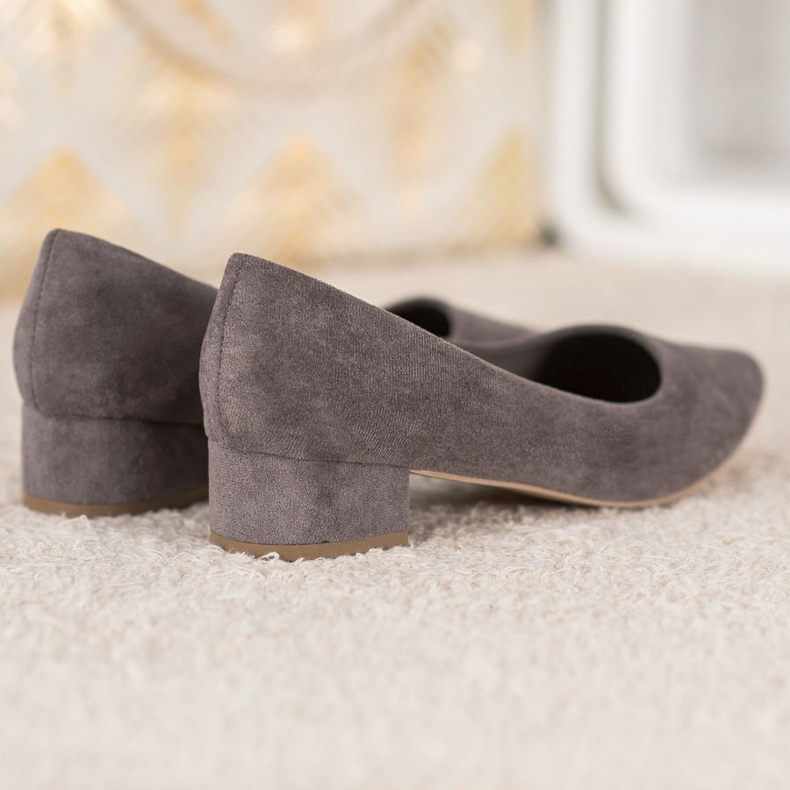 SHELOVET Décolleté con tacco piatto grigio 1