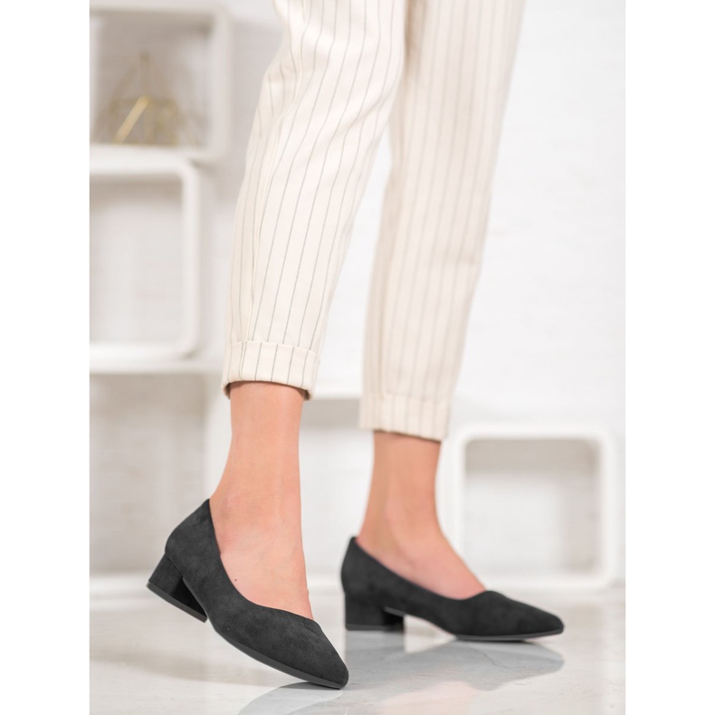SHELOVET Décolleté con tacco piatto nero 2