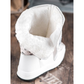 SHELOVET Stivali da neve in velcro bianca 1