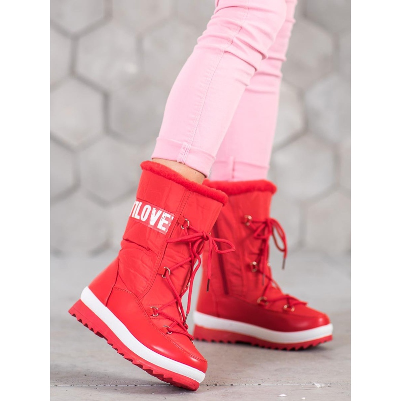 SHELOVET Adoro gli stivali da neve rosso 2