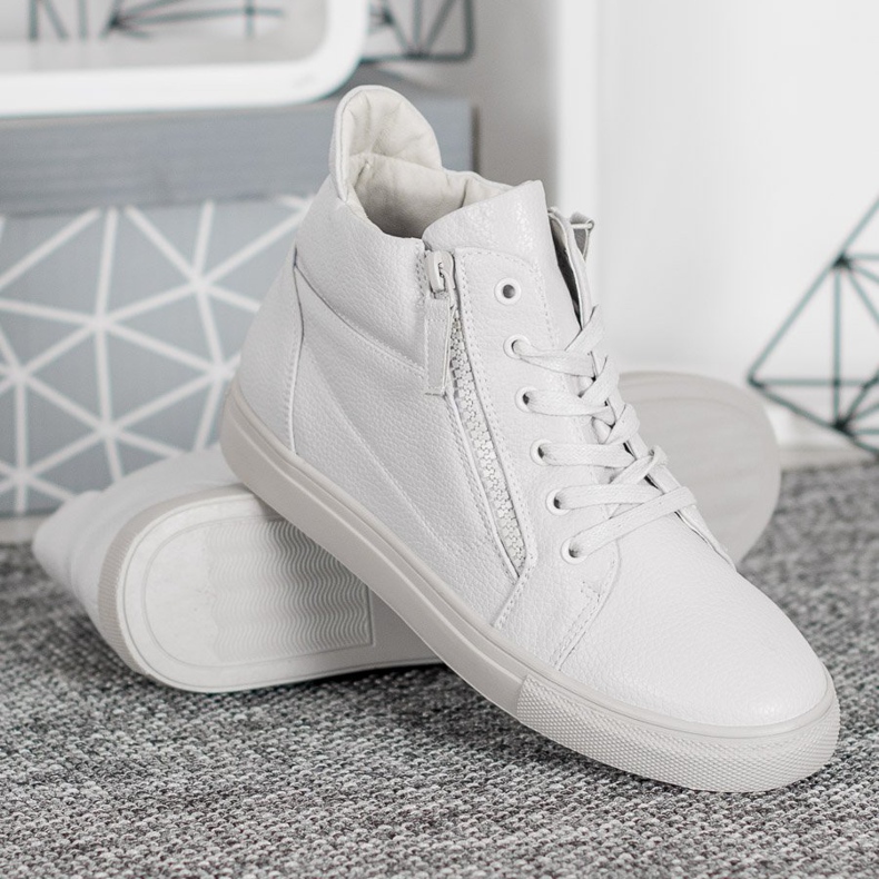 Sergio Leone Sneakers bianche sulla piattaforma bianca 1