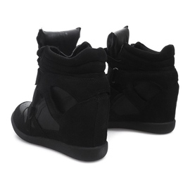 Sneakers con zeppa FY8515 Nere nero 2