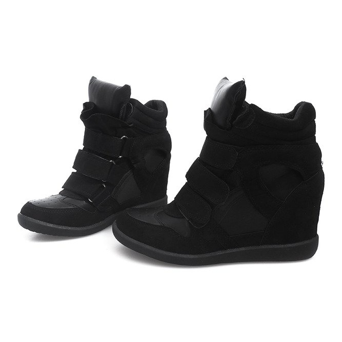 Sneakers con zeppa FY8515 Nere nero 1