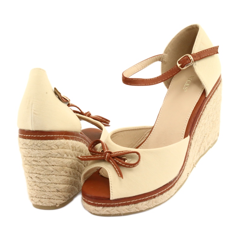 Vices Sandali con zeppa da donna marrone 4