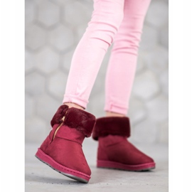 Bona Mukluki con gambo arrotolato rosso multicolore 2