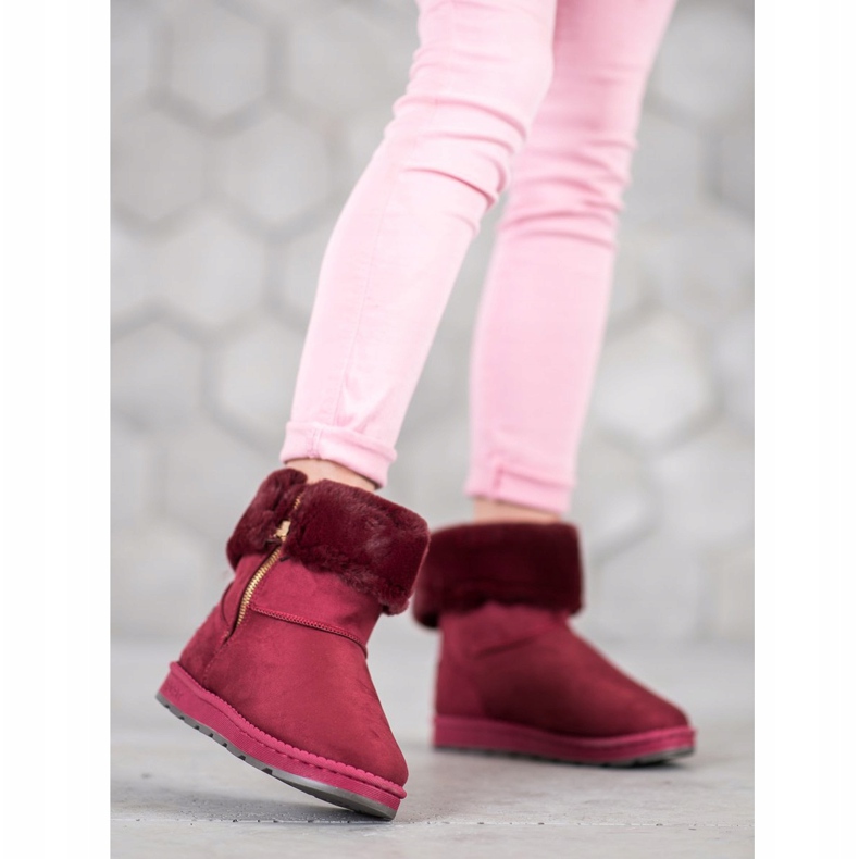 Bona Mukluki con gambo arrotolato rosso multicolore 2