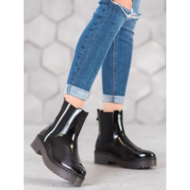 Sergio Leone Stivaletti Chelsea Fashion laccati nero 1