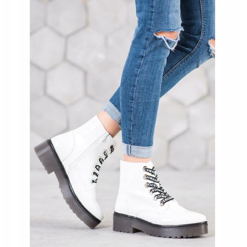 Sergio Leone Scarpe bianche sulla piattaforma bianco 1