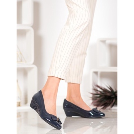 Sergio Leone Elegante ballerina su zeppa blu 2