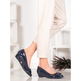 Sergio Leone Elegante ballerina su zeppa blu 1