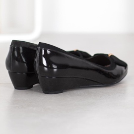 Sergio Leone Elegante ballerina su zeppa nero 1