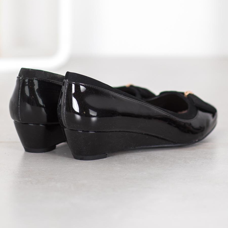 Sergio Leone Elegante ballerina su zeppa nero 1