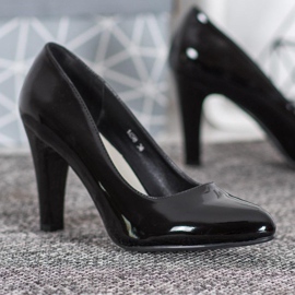 Sergio Leone Scarpe con tacco in vernice nero 2