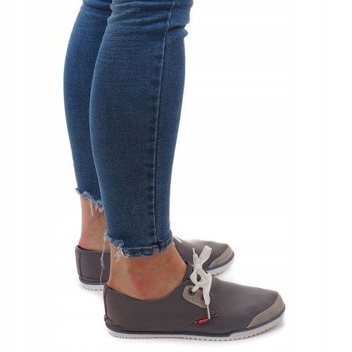Sneakers stringate grigie in Lycra CC8518 grigio 1