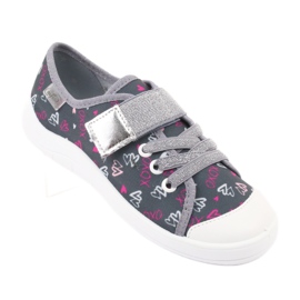 Scarpe per bambini Befado 251Y138 rosa grigio multicolore 2