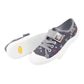 Sneakers per bambini Befado 251Y138 bianca rosa grigio 5