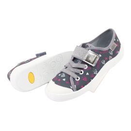 Sneakers per bambini Befado 251Y138 bianco rosa grigio 5