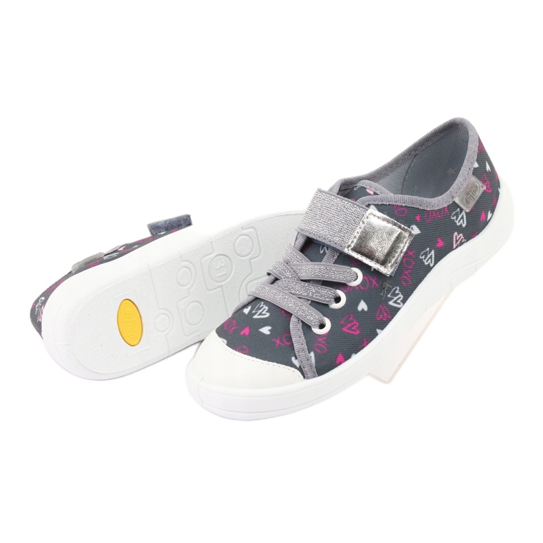 Sneakers per bambini Befado 251Y138 bianco rosa grigio 5