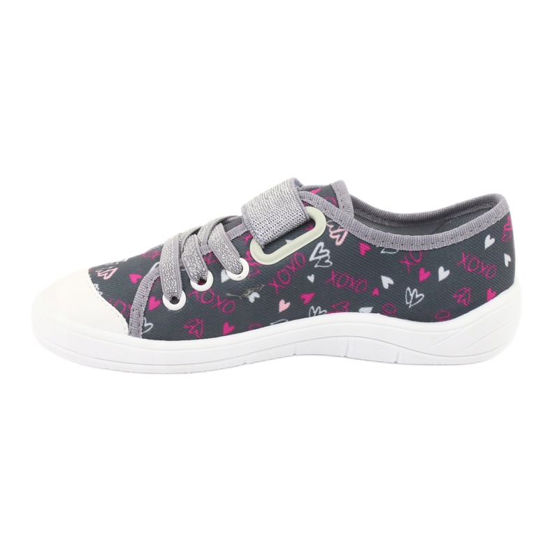 Sneakers per bambini Befado 251Y138 bianco rosa grigio 2