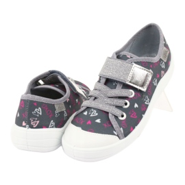 Sneakers per bambini Befado 251Y138 bianco rosa grigio 4